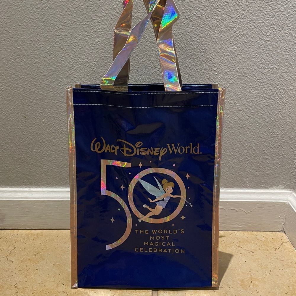 Walt Disney Worlds 50th Anniversary Small Shopper Tote Bag New With Tags